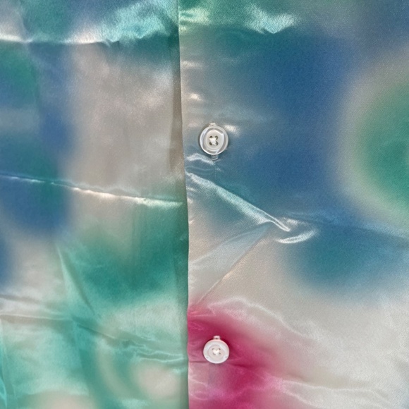 Urban Outfitters Tye Dye Short Sleeve Button Down Shirt Unisex Medium NEW - Picture 13 of 14